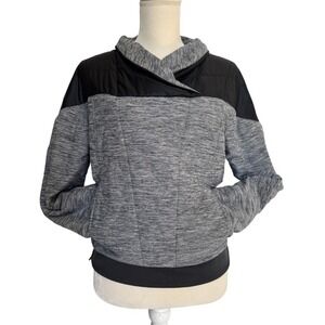 The North Face Pseudio Pullover Jacket Womens Gray Black Performance Pockets